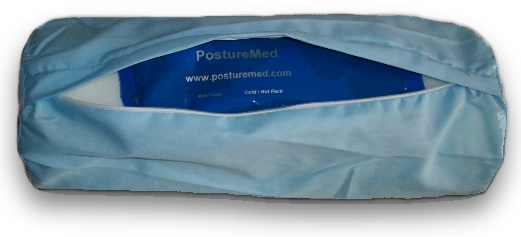 Neck Roll Pillow with Hot/Cold Pack Insert and Memory Foam Comfort